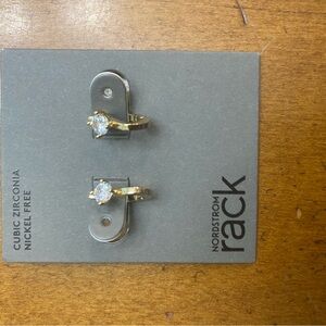 Nordstrom Rack gold cz earrings
